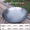 80cm Traditional Wrought Iron Round Bottom Wok