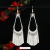 Miao Yin earrings retro exotic niche design long fringed earrings medium earrings women