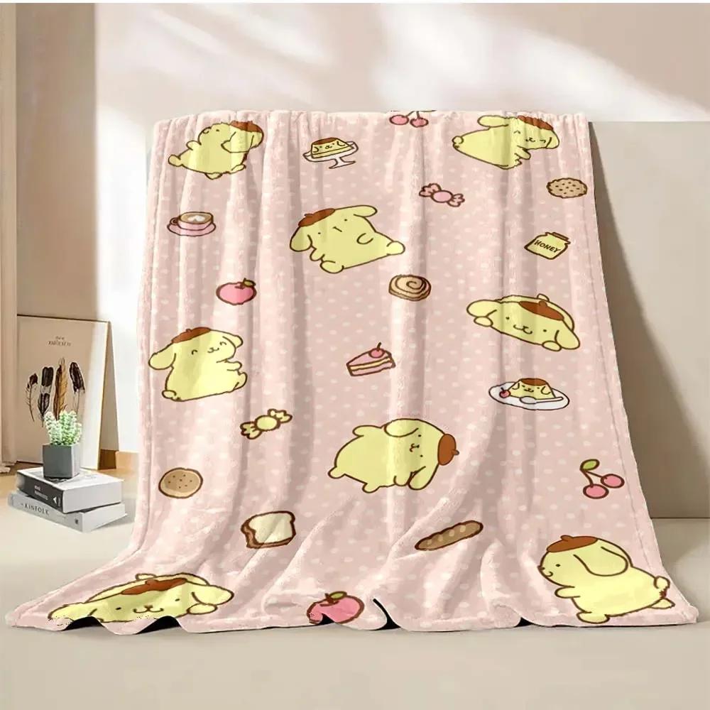 Japanische Pompom Purin Cartoon Decke Kinderzimmer Weich Flauschig Weich Bett Plüsch Überwürfe Baby Mädchen Jungen Plüschdecke Steppdecke Geschenk
