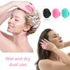 Silicone Shampoo Brush Head Scalp Massage Comb Clean The Scalp Thoroughly Body Massage Brush Bath Brush Salon Hairdressing Tool