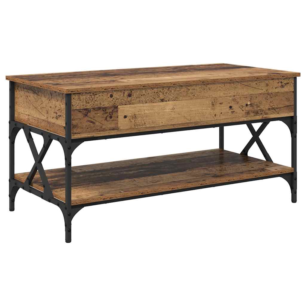 Coffee Table Reclaimed Wood Look 100 x 50 x 50 cm Engineered Wood
