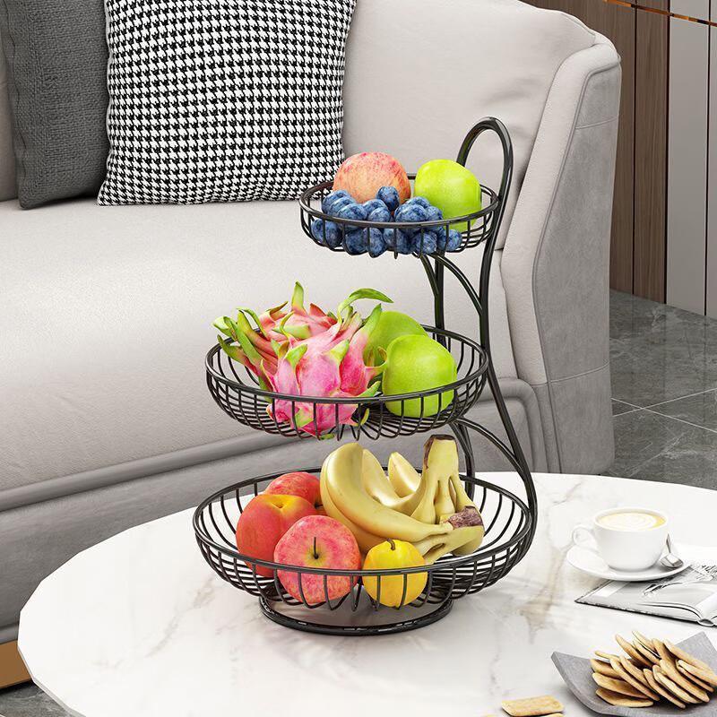 ZISIZ Three-Tier Fruit Basket & Storage Organizer