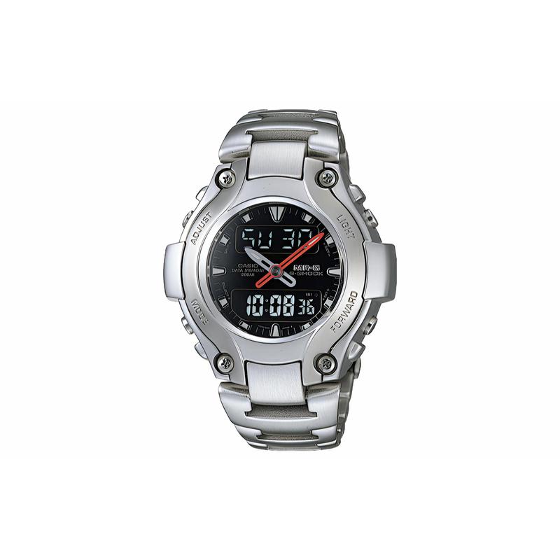 Casio MR-G series G Shock series 200 meters waterproof quartz movement titanium strap Japanese and Korean watch men's watch black dial MRG-130T-1A