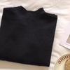 Gray Half-High Neck Slimming Knit Sweater - Women's Versatile Autumn/Winter Slim-Fit Top