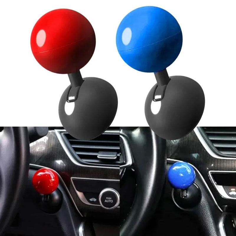 Car Start Button Decoration Sports Style Auto Ignition Button Cover Car Engine Start Stop Lever Push-Start Button Cover For Car