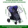 Stroller Rain Cover, Universal Clear Weather Shield with Waterproof Zippers, Stroller Cover for Protect from Sun Dust Snow, Large