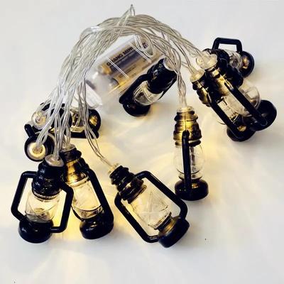 1PC Kerosene Lantern 1.65M 10 LED String Lights Fairy Garland Lamp for Christmas Wedding Home Decoration