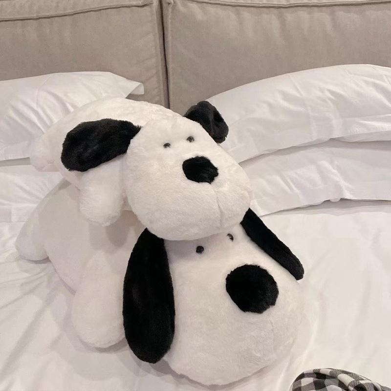 Cute Black And White Pug Dog Plush Toy For Girls, Perfect Bed Companion Best Gift For Besties' Birthday