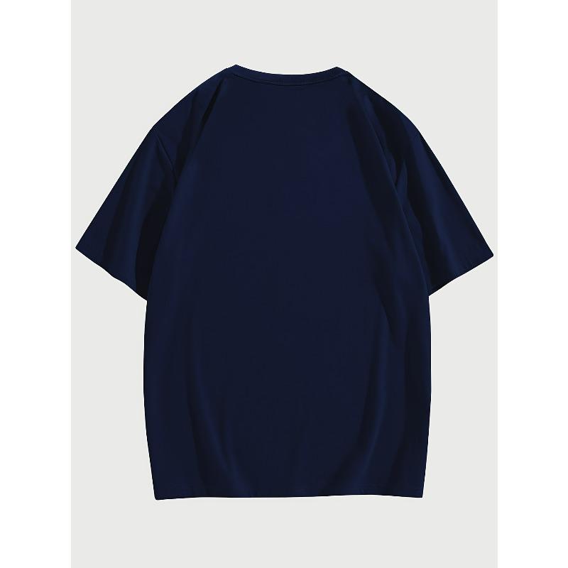 Europäische Größen KOURRTER Herren Schwarz Lässiges Kurzarm-T-Shirt mit Porträt-Design - Lockere Passform Rundhals Ganzjahres-Komfort-Shirt