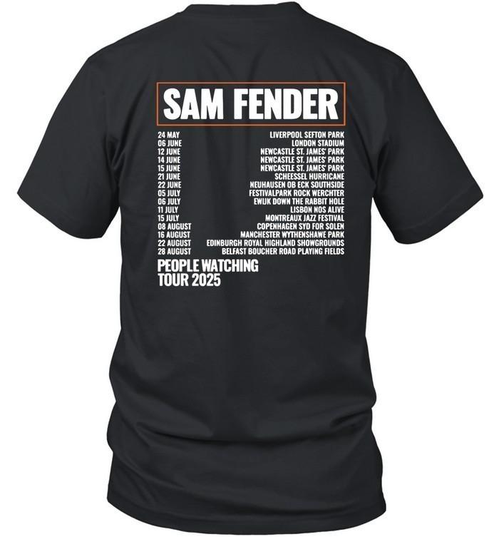 

Sam Fender Tour 2025 T Shirt People Watching Concert Dates Tee L