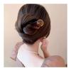 vipmofan Wavy Line Marble Translucent Acetate U Pin Set of 4 Colors Elegant Hair Bun Stick Commute Casual Cheongsam Women Hair Accessories Gift
