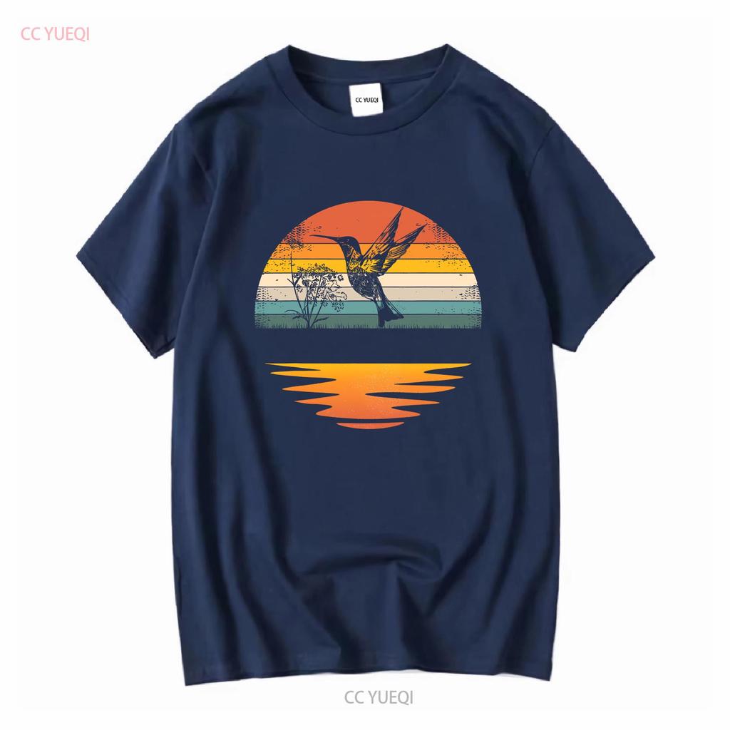 Hummingbird Vintage Retro Hummingbirds T Shirt vintage Washed designer clothes Versatile Casual Soft Top For Everyday Wear