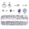 12 Boxes / Sets of AB Crystal Rhinestones 3D Flash Nail Art Decoration Multi-size Mixed 2345MM