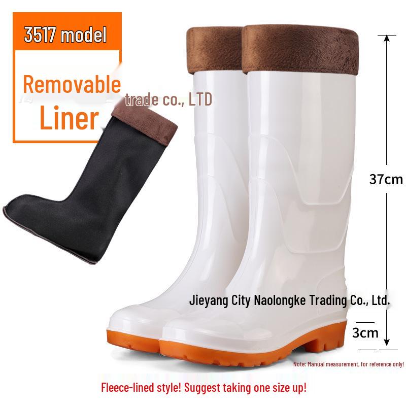 Pánské bílé gumové vysoké holínky do půli lýtek a nízké nazouvací pracovní boty