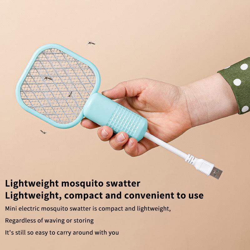Pest Control Usb Mosquito Swatter Trap Electric Shock Mini Fly Bug Zapper Uv Light Portable Insect Racket Bedroom