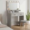 Makeup Table Grey Sonoma 79 x 41 x 135 cm Particleboard