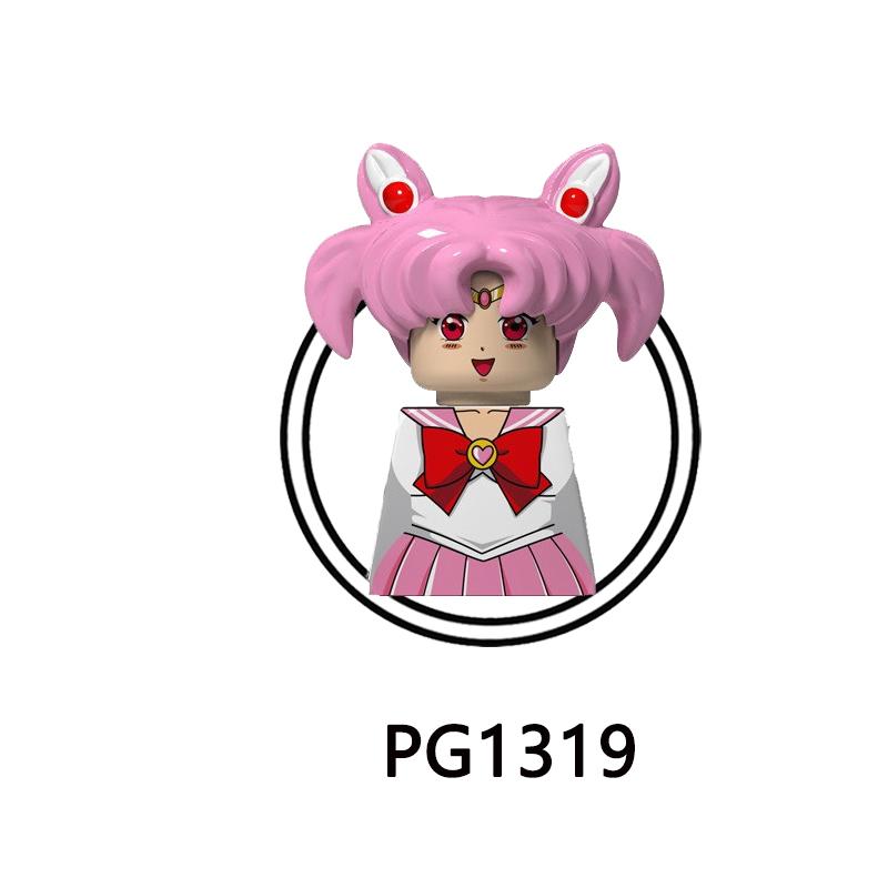 PG8156 Bricks Cartoon Anime Series Assembly Girl Building Blocks Character Figures Children Model Toys PG1313