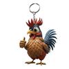 6pz Portachiavi Gallo Elegante per Veicoli Portachiavi Ciondolo per Borsa Zaino