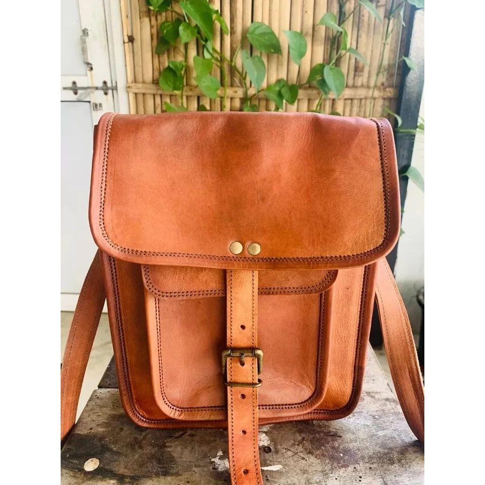 

Оригинальная лимитированная кожаная сумка-мессенджер для ноутбука, портфель-сатчел, женская сумка, коричневая 11 x 9 x 3 in