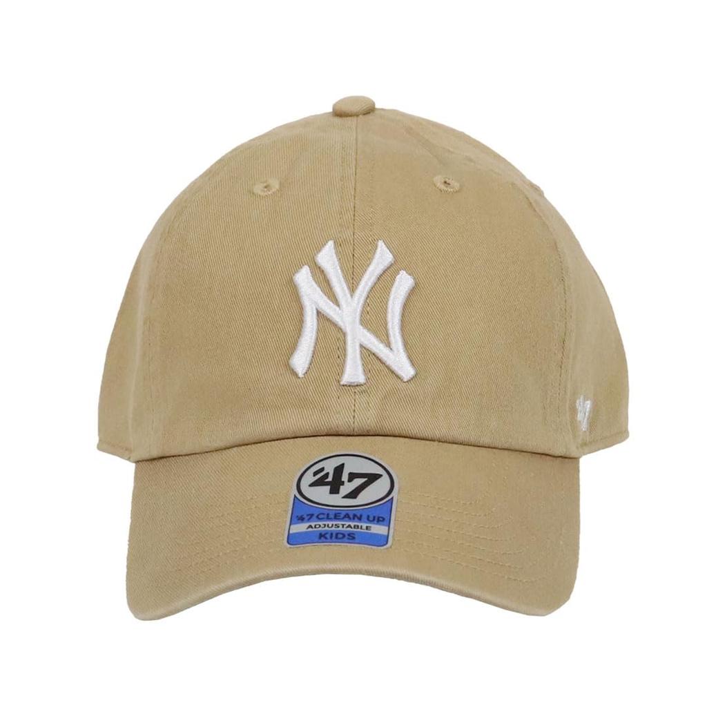 47 Brand Kids Cap MLB New York Yankees Logo Low Cap Khaki Beige