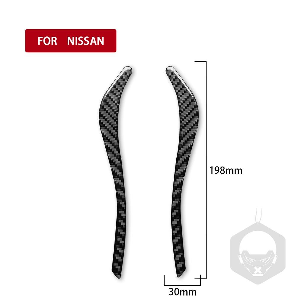 For Nissan X-Trail Rogue T32 2013- Accessories Carbon Fiber Interior Car Steering Wheel Panel Trim Sticker Decoration