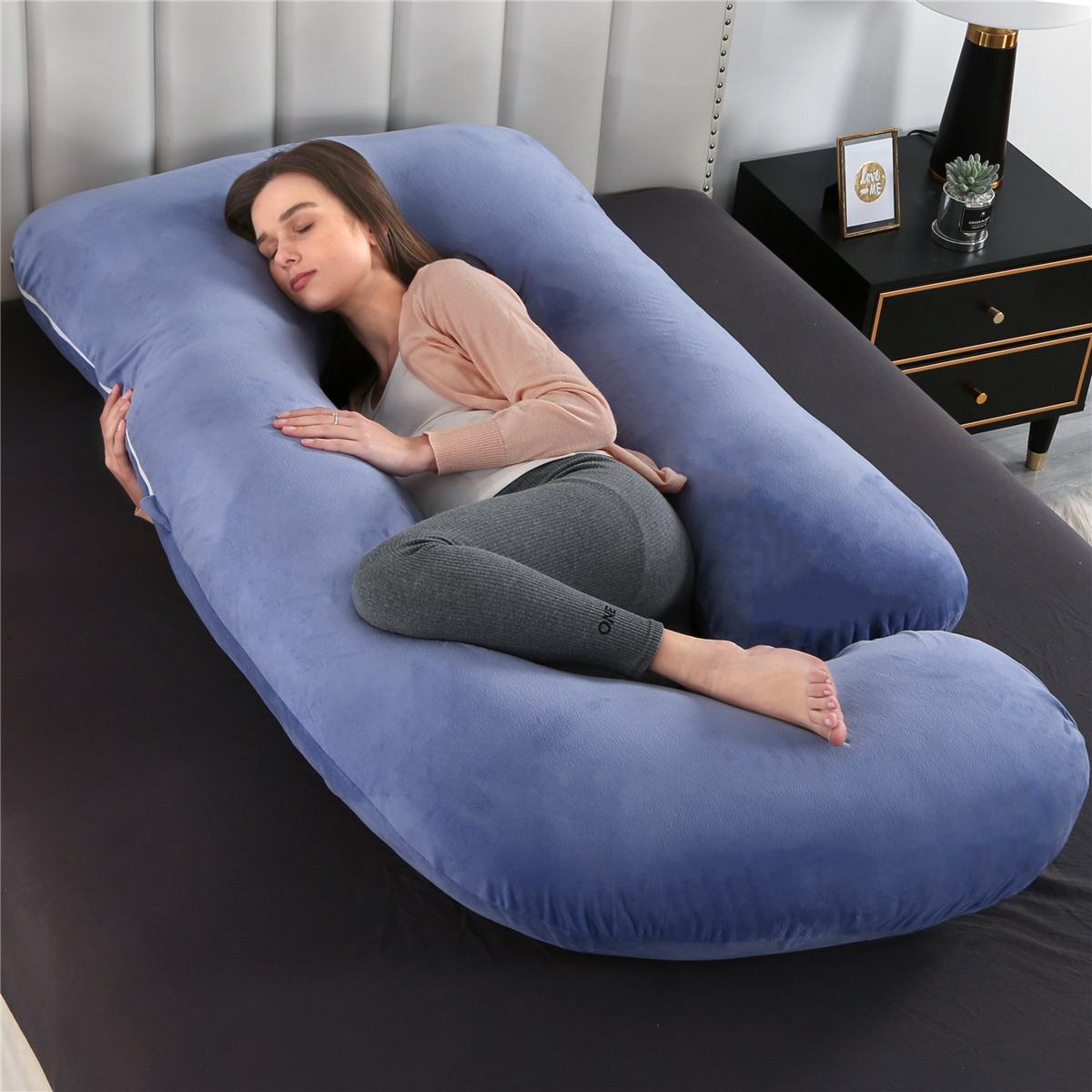 

Full Body Pillow Maternity Support,Must Have for Pregnant Women,U Shaped Pregnancy Pillows with Cotton Removable Cover