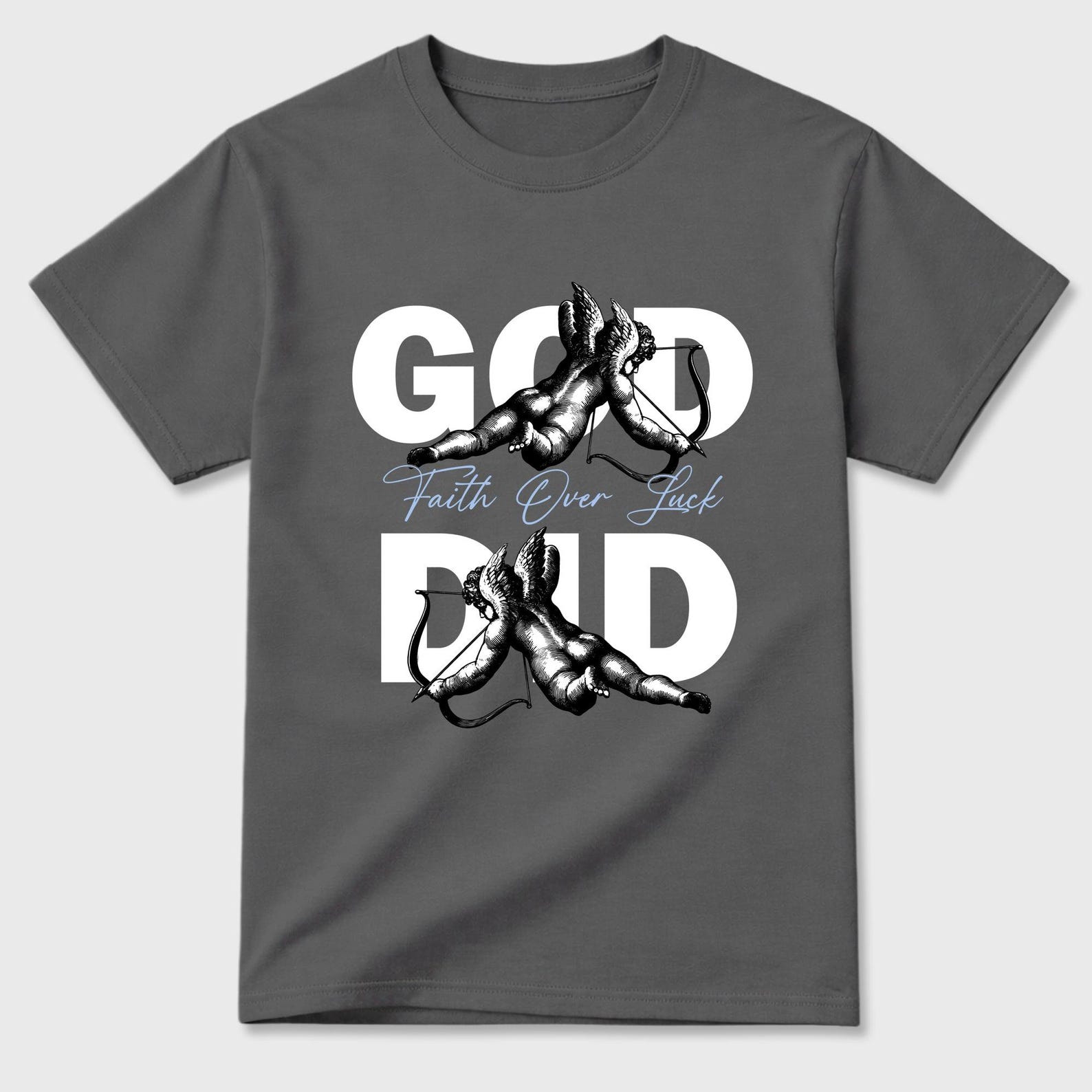 God Did graphic tee. Streetwear Brand Graphic T-Shirt. 5s White Metallic L