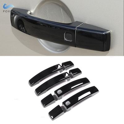 For Land Rover Range Rover Sport Discovery 4 LR4 Freelander 2 Glossy Black W/ Smart Key Hole Car Exterior Door Handle Cover Trim