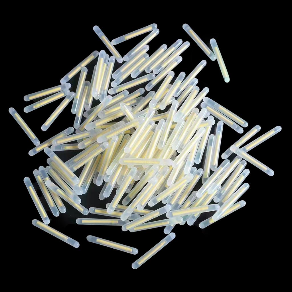 50 STÜCKE/100 STÜCKE Los 2,2-4,5 mm Licht Nachtangeln Pose Rutenlichter Dunkler Leuchtstab Nützliches Angeln Fluoreszierender Leuchtstab