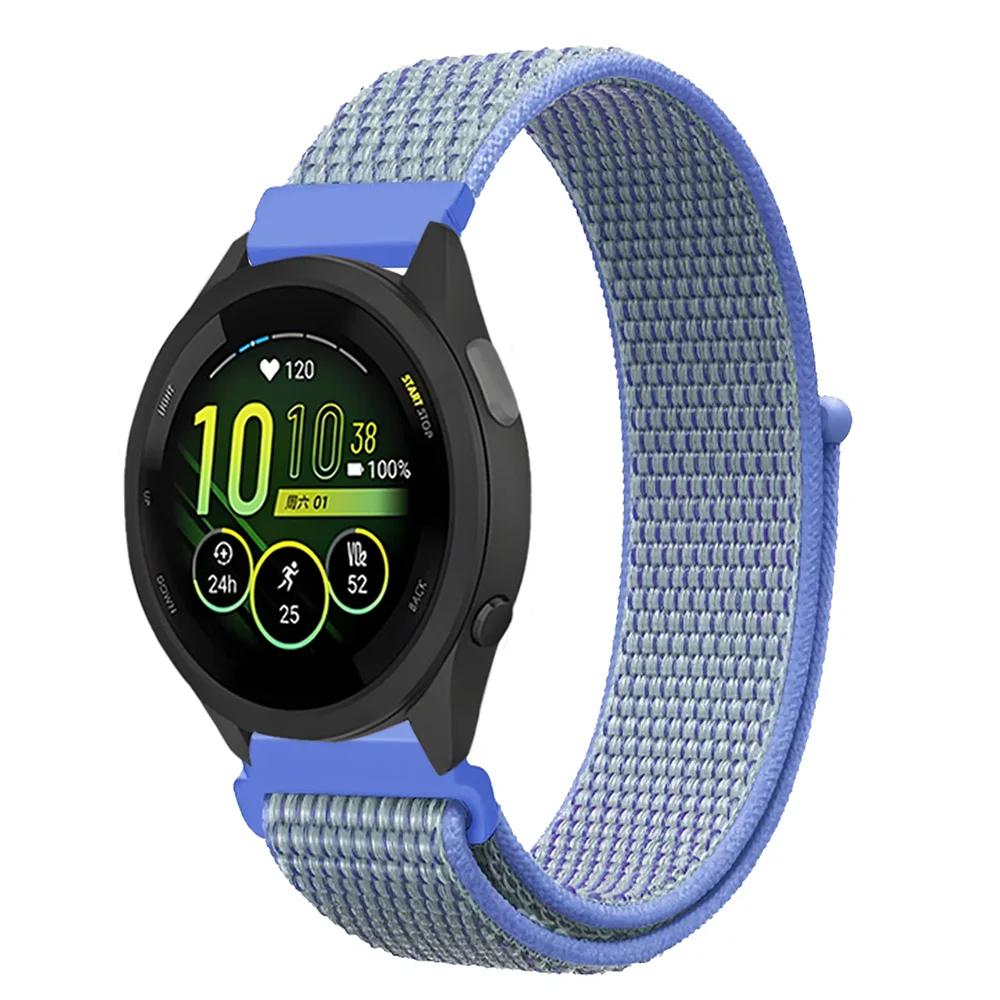 20mm 22mm Pletený nylonový smyčkový řemínek pro Garmin Forerunner 165 55 965 265 255 955 Venu 3 Náramek pro Garmin Active/Vivoactive 5