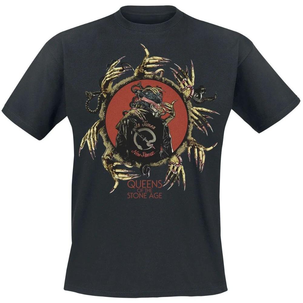 Summer Queens Of The Stone Age Retro Synthwave Tee Alt Rock Tshirt With Desert Eclipse Print Band Fan Merch Unisex And Unisex