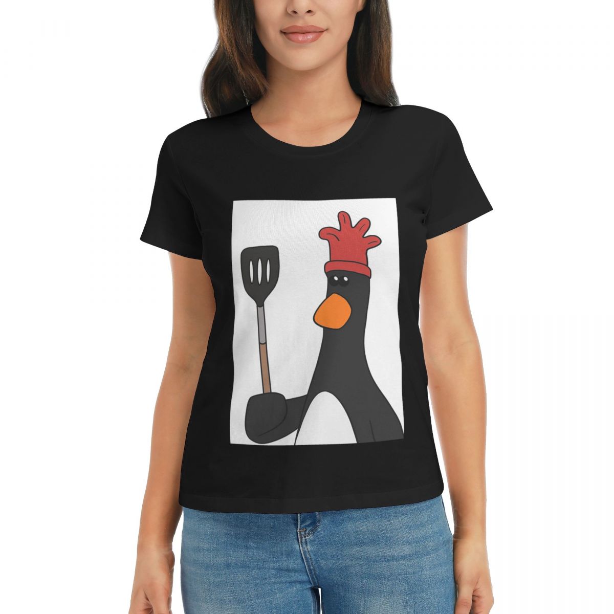 

Women TShirt Feathers McGraw Kitchen Spatula Summer Short Sleeve Tees ONeck Cotton T Shirts Clothes Tops Streetwear 4XL