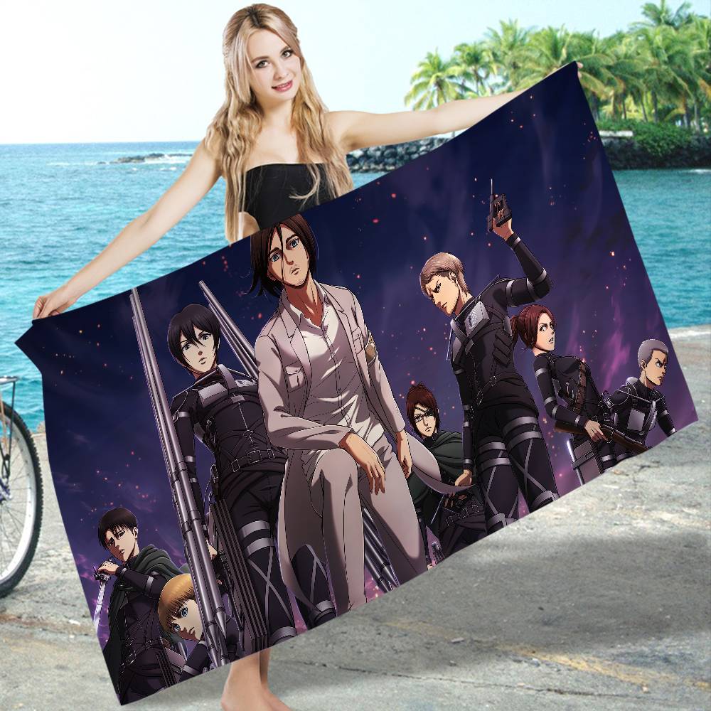 Classic Anime A-Attack on T-Titan Microfiber Beach Towel Absorbent Quick dry Soft Yoga Swimming Resort Mountain Climbing Towel
