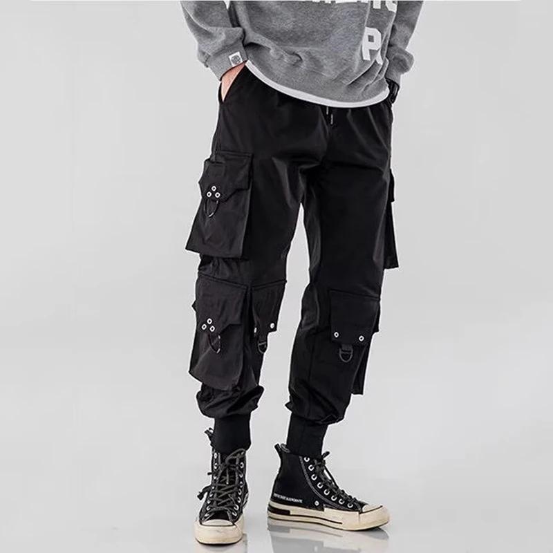 Trendige Streetwear Schnelltrocknende Eis-Seidenhosen Herren Klassische Cargohosen Mann Sommer Dünn Gerade Beine Vielseitig Freizeit Hosen