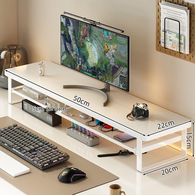Monitor Stand with Drawer: Ergonomic Desk Riser for Neck Protection