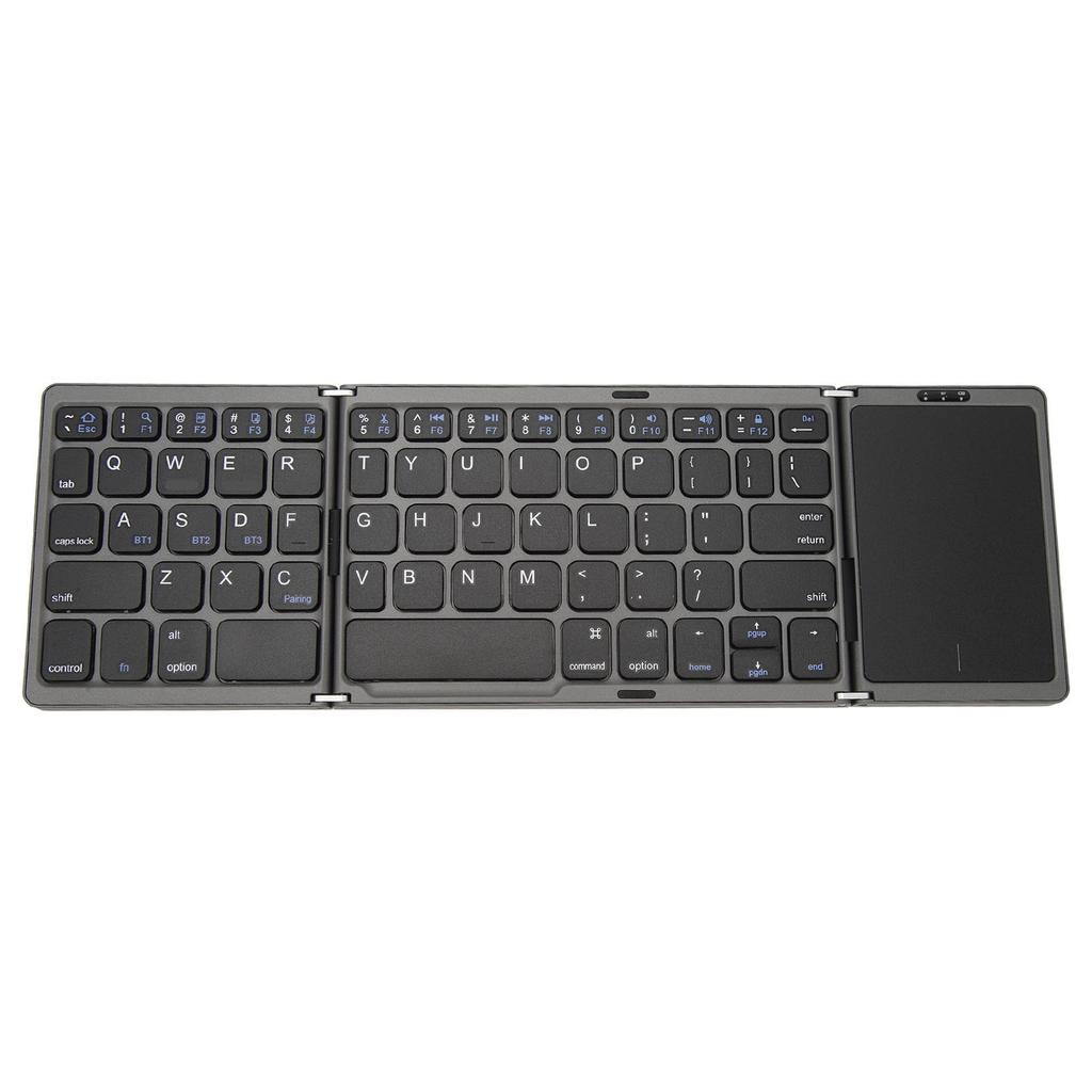 Foldable Bluetooth Keyboard Portable Wireless Folding Keyboard with Touchpad for Win for Android