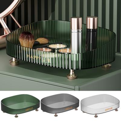 Lichte luxe make-up parfum desktop organizer dressoir aanrecht cosmetica organizer lade multifunctionele fruit dienblad badkamerijdelheid lade