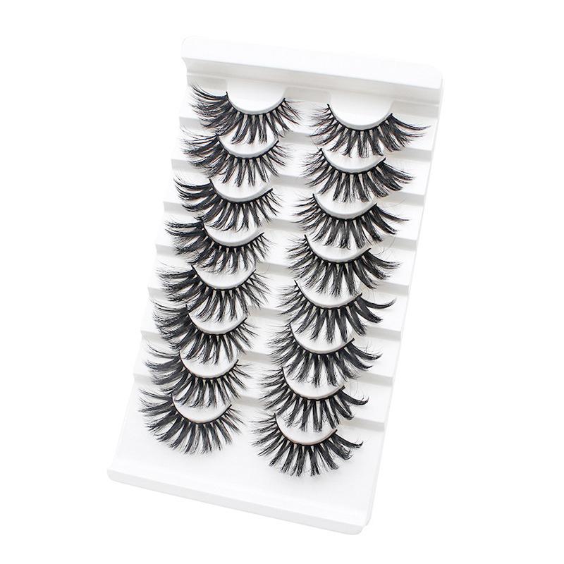 8 Paar Volle Dicke Natürliche Wimpern Dicke Biegung Falsche Wimpern 3D Stereoskopische Falsche Wimpern