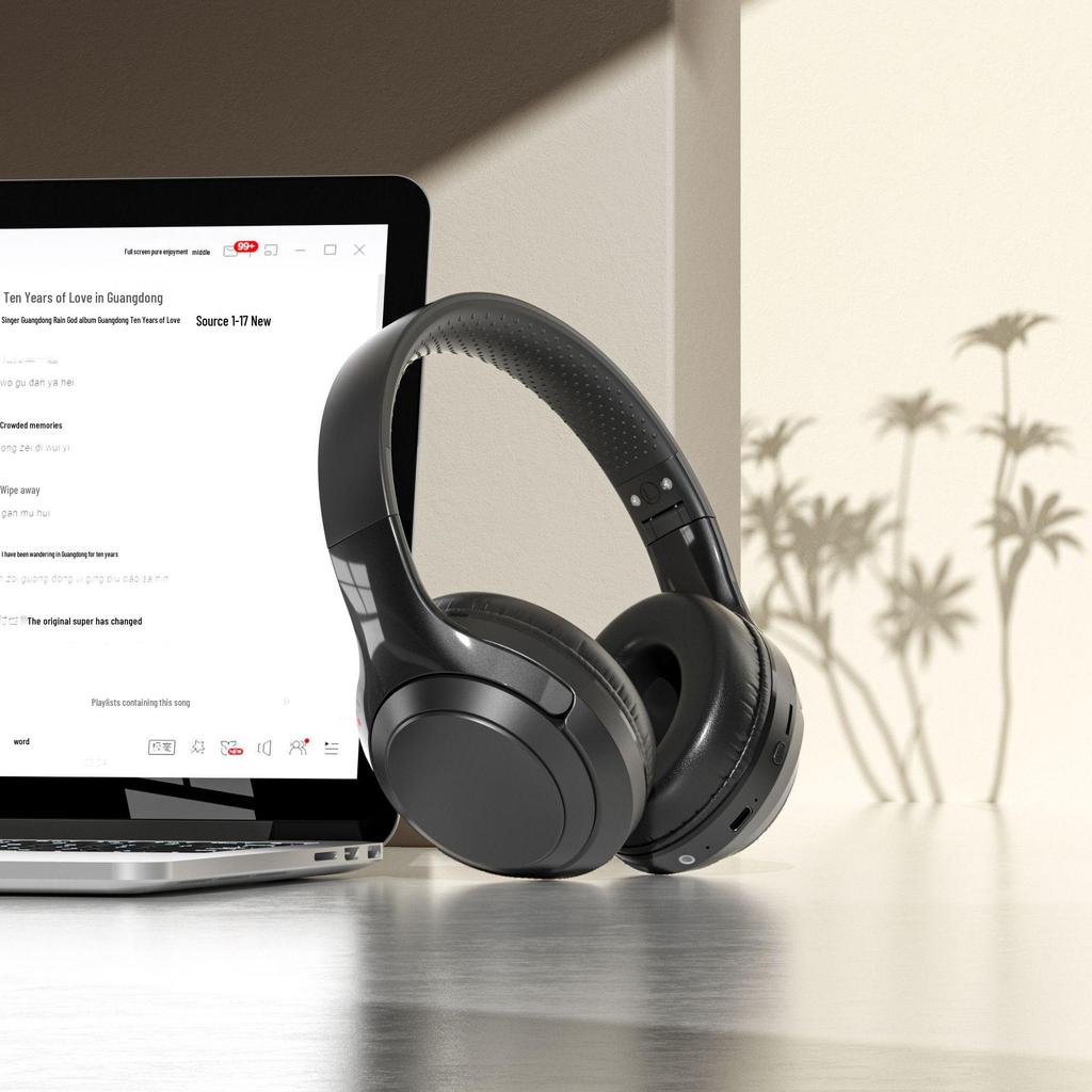 Noise-Cancelling Over-Ear Bluetooth Headphones with Heavy Bass, HIFI Sound, and Long Battery Life