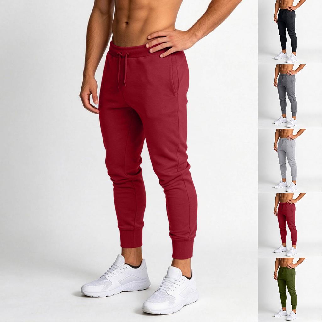 Men's Athletic Joggers Casual Slim Fit Tapered Pants for Running Training