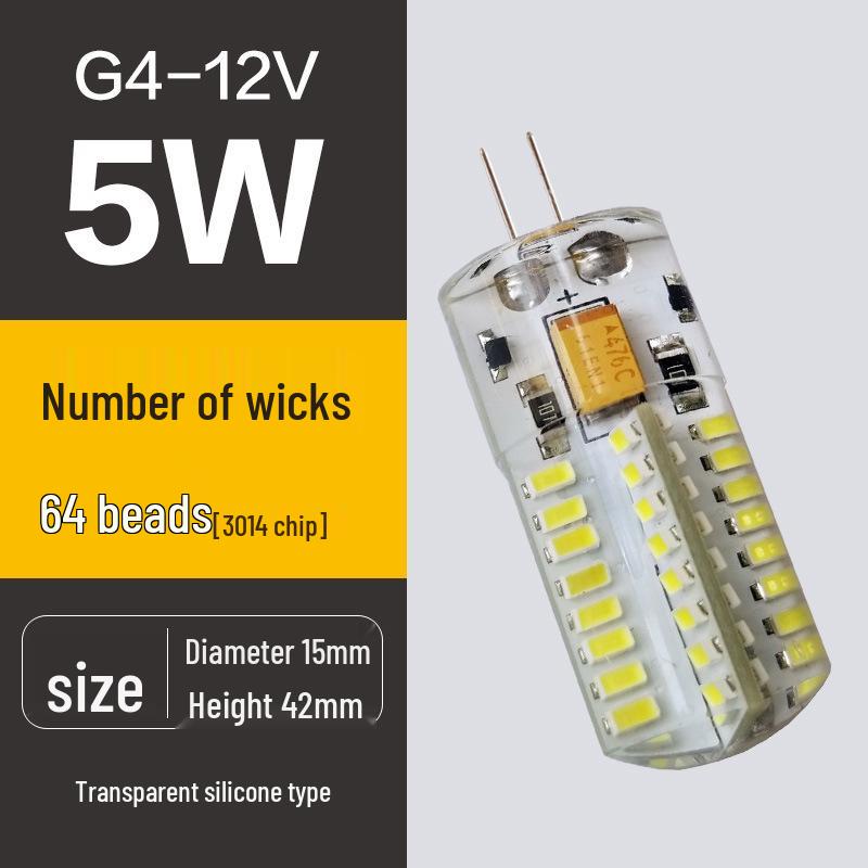 G4 12V LED High Brightness Small Bulb - Low Voltage Crystal Vanity Light