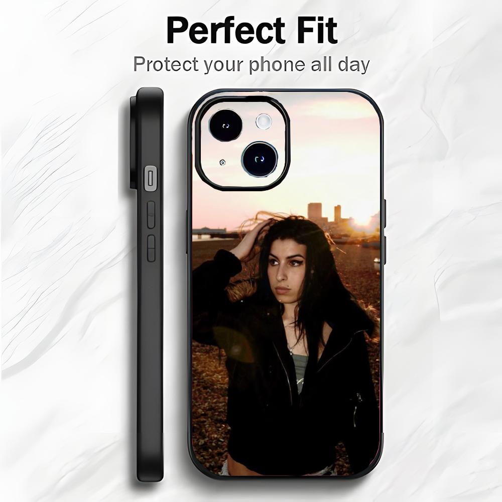 Legardary Zangeres A-Amy Winehouse Telefoonhoesje Telefoonhoesje Zachte Verpakking Lichtgewicht Voor iPhone17 16 15 14 13ProMax