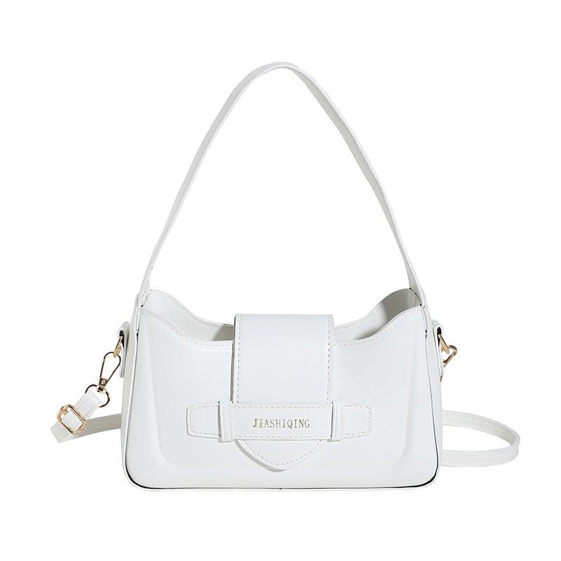 Fashionable Small Square Bag For Women Pu Leather Street Style Handbag белый