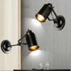 Retro Industrial LED Wall Lamp Iron Light Rustic Interior Iron Wall Sconce For Bedroom Balcony Hallway Home Decor Fixture