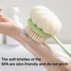 Bath Scrub Brush with Extended Anti-Slip Handle Double-Sided Back Rub Exfoliation Back Scrubber