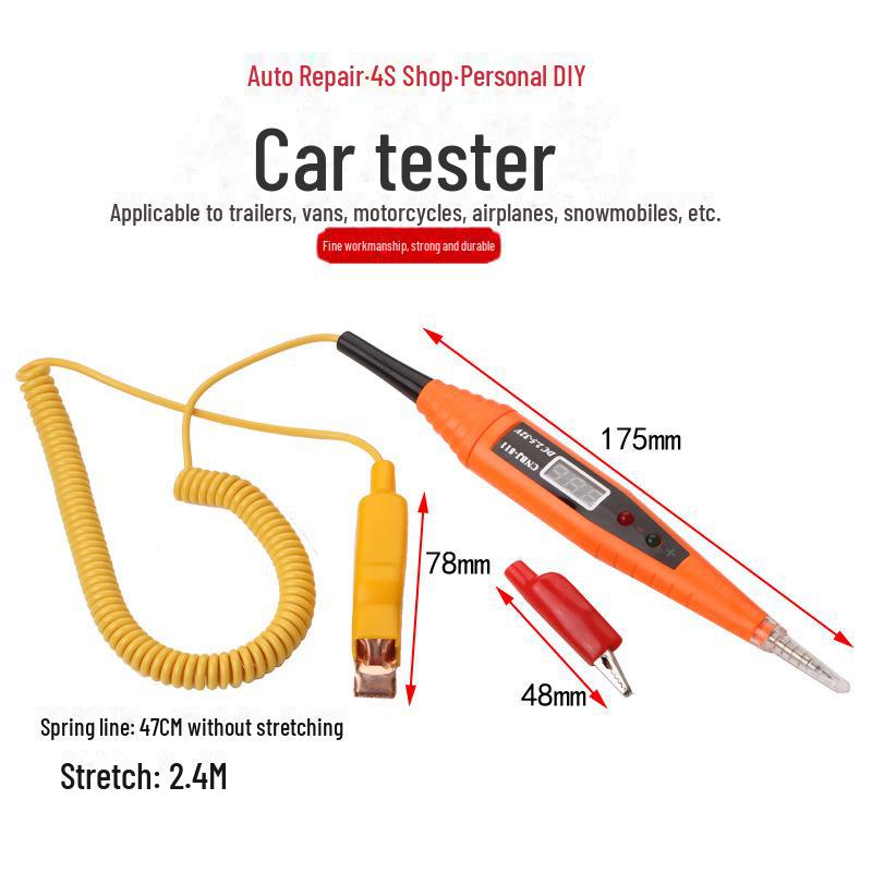 Digital Display Car Circuit Test Pen: 2.5-32V Induction and Repair Light