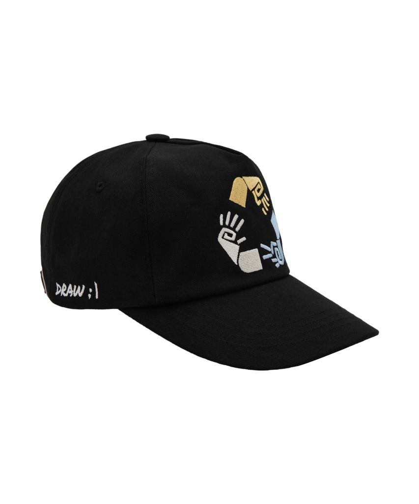 Yunae Rps Triangle 5Panel Ball Cap (Black)