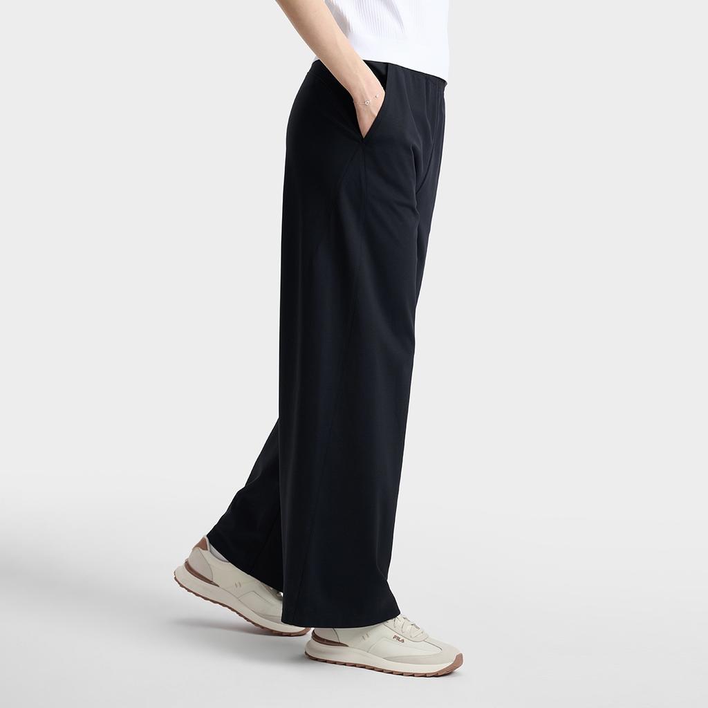Fila White Comfortable Knitted Stretch Casual Pants Women bottoms F11W623602F-BK