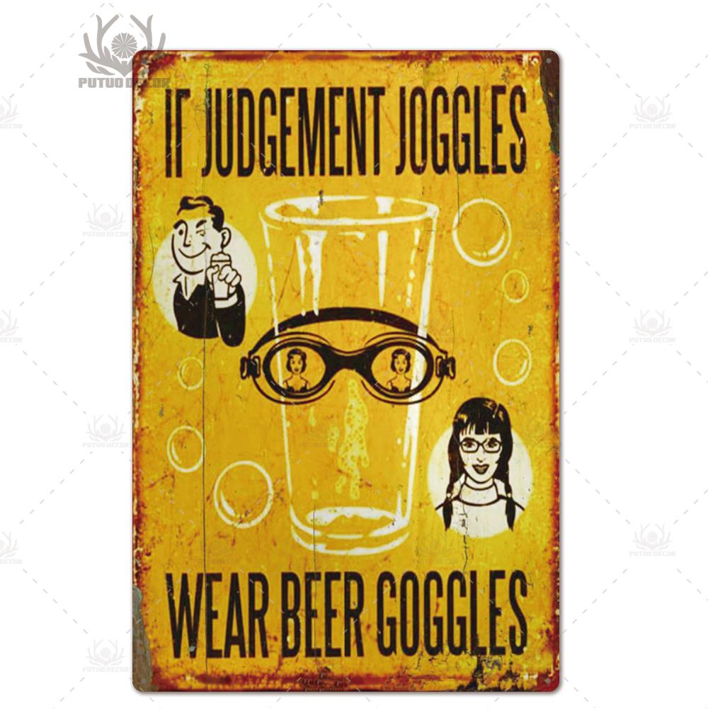 Beer Tin Sign Plaque Metal Vintage Pub Funny Metal Sign Plate Wall Decor for Bar Pub Club Man Cave Decorative Iron Painting
