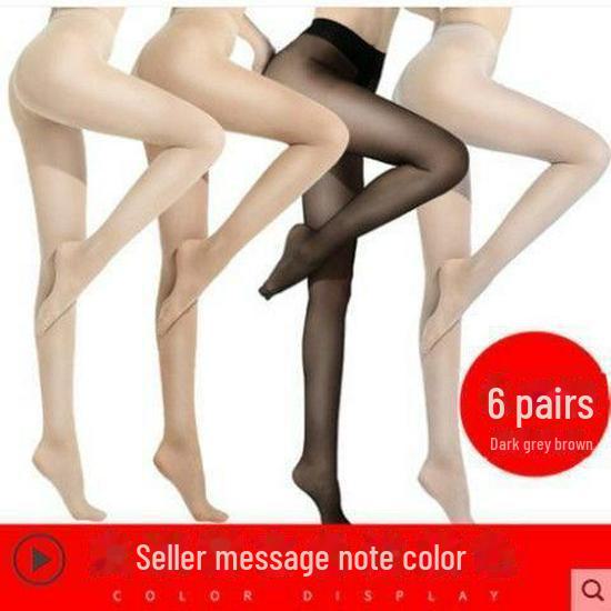 6-Pack Core-Spun Women's Anti-Snagging Leg-Beautifying Stockings with Individual Packaging